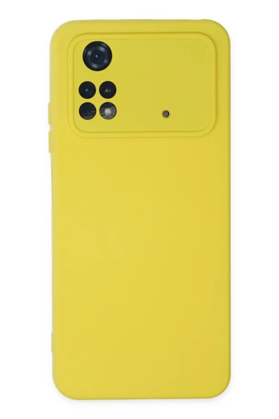 Uray store Xiaomi Poco M4 Pro 4G Kılıf Nano içi Kadife Silikon - Sarı ürün görseli 1