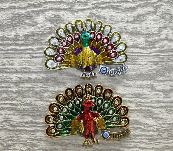 Swaroski Tavuskuşu Magnet Alk3852 ürün görseli 1