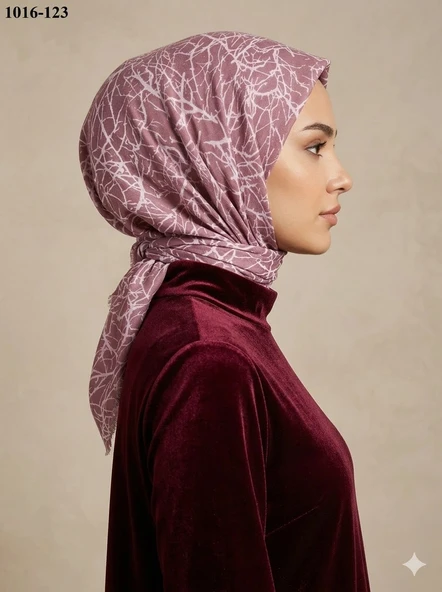 Dolce Cool Desenli Dimi Pamuk Eşarp 1016-123 ürün görseli 1