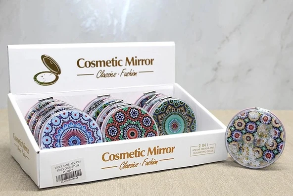 Mandala Desenli Hareketli Sulu El Aynası Alk4584 ürün görseli 1
