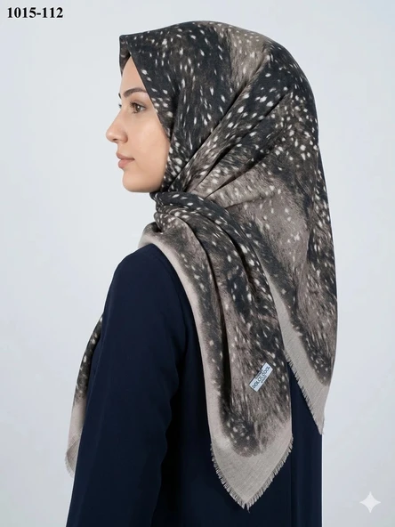 Dolce Cool Desenli Flamlı Pamuk Eşarp 1015-112 ürün görseli 1