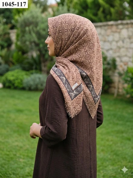 Eyfel Desenli Dimi Pamuk Eşarp 1045-117 ürün görseli 1