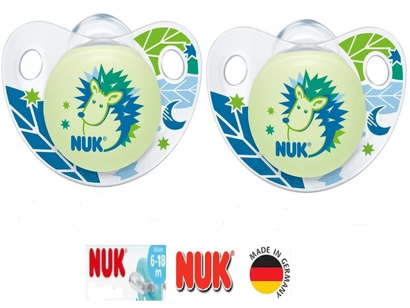 Nuk Night & Day Ortodontik Silikon Emzik 6-18 Ay İkili / Mavi ürün görseli 1