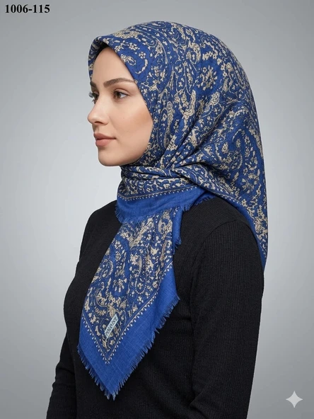 Polo İst Desenli Flamlı Pamuk Eşarp 1006-115 ürün görseli 1