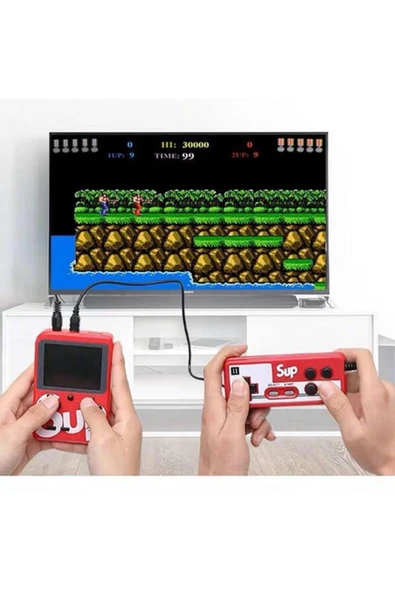 GC-01 Çift Kol 400 Nostalji Oyunlu Mini Atari - Resim 2