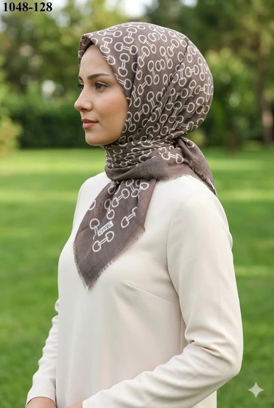 Eyfel Desenli Dimi Pamuk Eşarp 1048-128 ürün görseli 1