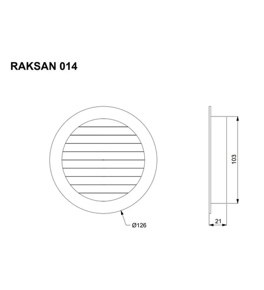 Raksan Yuvarlak Menfez 100 mm - Resim 2