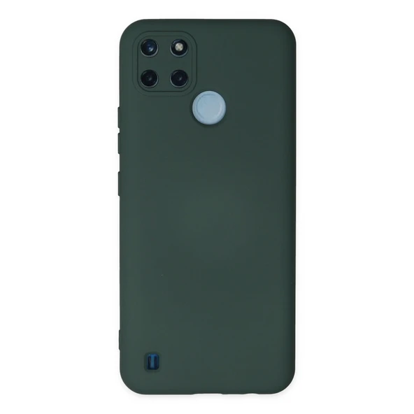Realme C25y Kılıf Nano İçi Kadife Silikon - Koyu Yeşil ürün görseli 1