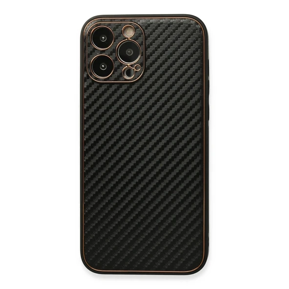 İphone 13 Pro Kılıf Coco Karbon Silikon - Siyah ürün görseli 1