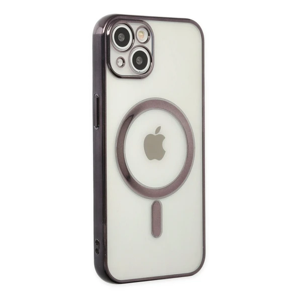 İphone 14 Plus Kılıf Magneticsafe Lazer Silikon - Siyah ürün görseli 1