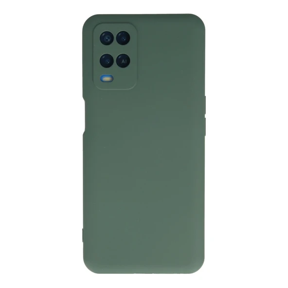 Oppo A54 4g Kılıf Nano İçi Kadife Silikon - Koyu Yeşil ürün görseli 1