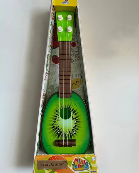 Meyve Desenli Telli Mini Gitar 35 Cm - Resim 3