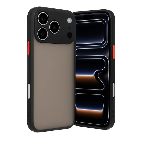 İphone 17 Pro Kılıf Montreal Silikon Kapak - Siyah ürün görseli 1