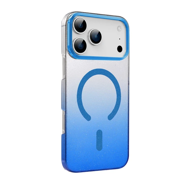 İphone 17 Pro Glossy Magsafe Kapak - Mavi - Resim 3