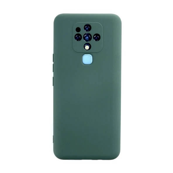 Tecno Camon 16 Kılıf Nano İçi Kadife Silikon - Koyu Yeşil ürün görseli 1