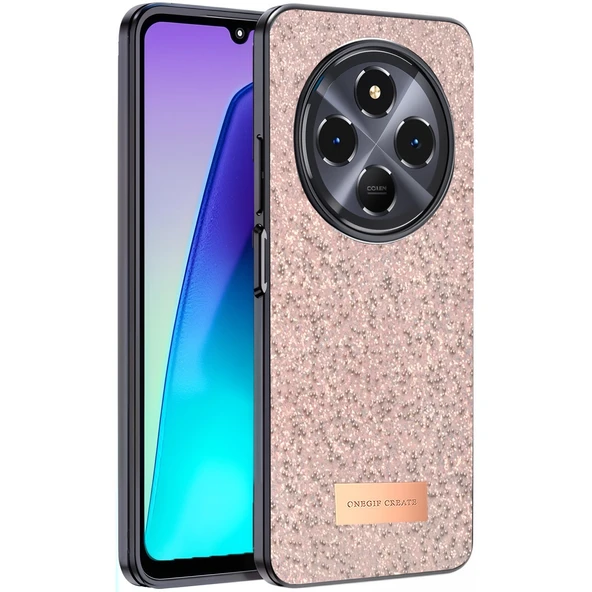 Onegif Redmi 14c Bright Simli Kapak - Pembe ürün görseli 1