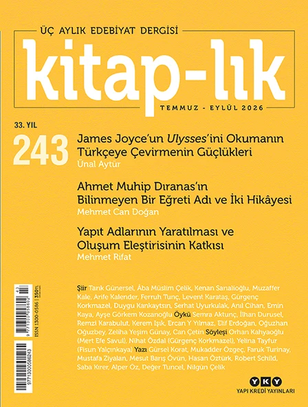 Kitap-lık Dergi 243.Sayı Temmuz-Eylül 2026 ürün görseli 1