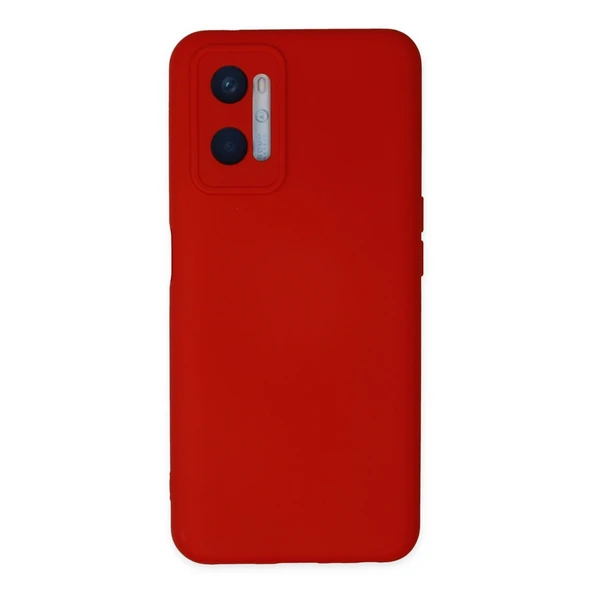 Oppo A96 Kılıf Nano İçi Kadife Silikon - Kırmızı ürün görseli 1