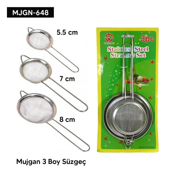 3 Boy Süzgeç Seti ürün görseli 1