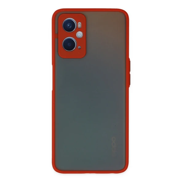 Oppo A96 Kılıf Montreal Silikon Kapak - Kırmızı ürün görseli 1