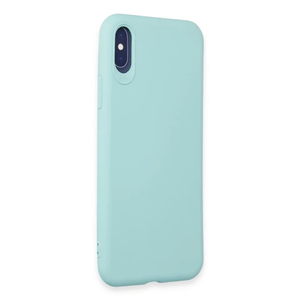 İphone X Kılıf First Silikon - Turkuaz - Resim 2