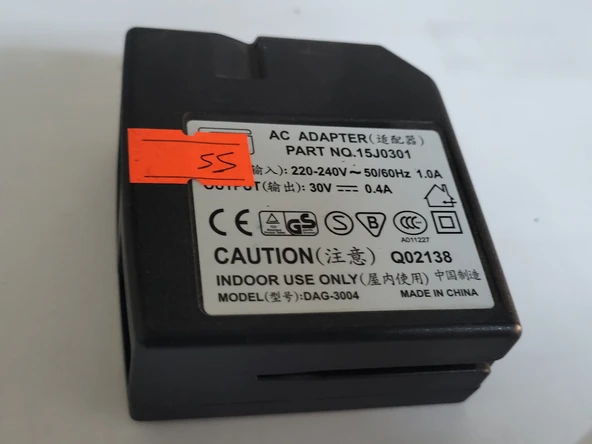 15J0301 PRINTER POWER SUPPLY AC ADAPTER 30V 0.4A ürün görseli 1