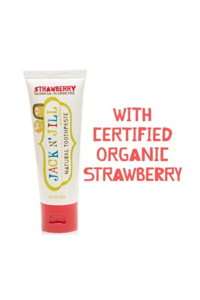 Jack And Jill Kids Doğal Diş Macunu Organik Çilek Aromalı 50 Gr ürün görseli 1