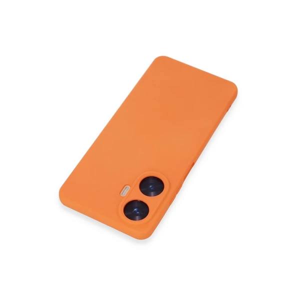 Realme C55 Kılıf Nano İçi Kadife Silikon - Turuncu ürün görseli 1