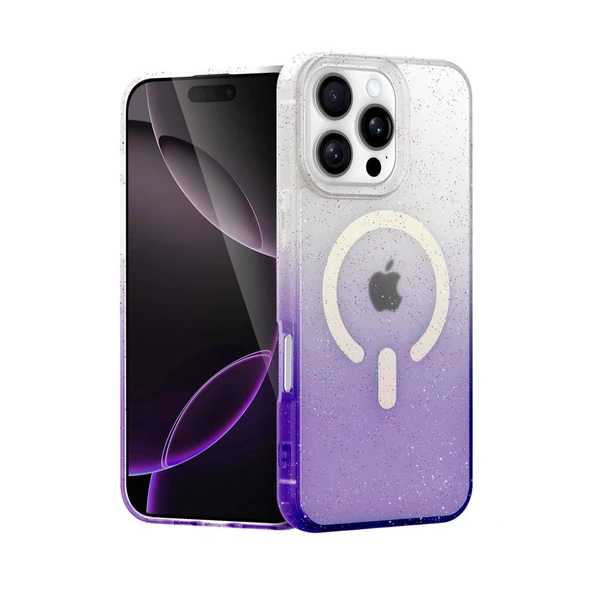 İphone 16 Pro Max Pummel Shiny Magsafe Kapak - Mor ürün görseli 1