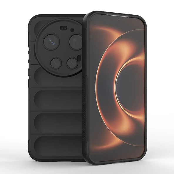 Xiaomi 17 Ultra Kılıf Esnek TPU Oyuklu Arka Yüzey Tasarımlı Etnik Silikon Kapak ürün görseli 1