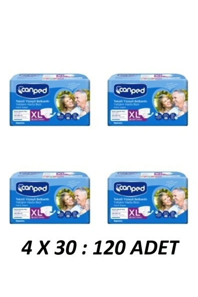 Canped Belbantlı Hasta Bezi En Büyük Boy (XL) 120 Adet ürün görseli 1