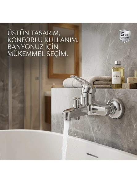 Krom Banyo Bataryası Mix - Aç Kapa - Paslanmaz Mix Banyo Bataryası ürün görseli 1