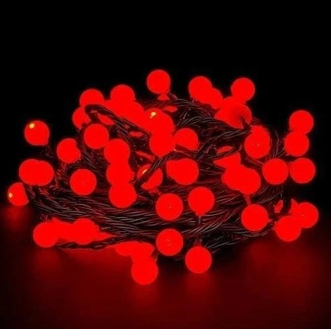 5m 28 Led Kırmızı Işık Siyah Kablo Fişli Eklemeli Mz-18-18 ürün görseli 1