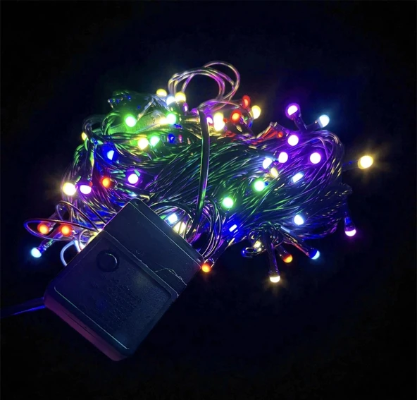 10m 100 Led Damla Uçlu Rgb Işık Siyah Kablo Mz-17-2 ürün görseli 1