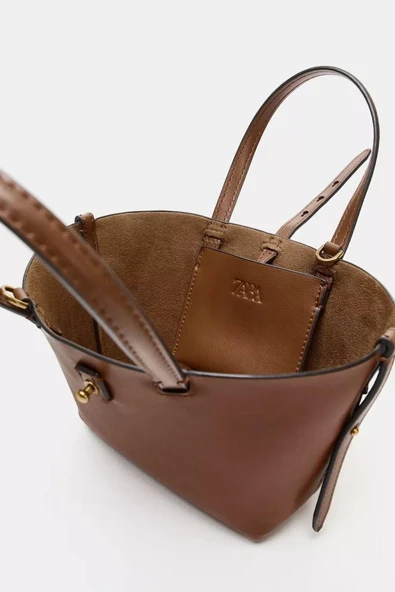 ZARA MİNİ HASIR TOTE ÇANTA - Resim 2