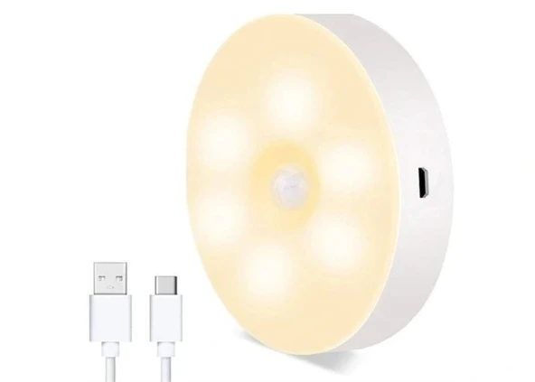 Hareket Sensörlü Usb Şarjlı Led Işık Lamba - Resim 4