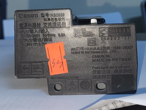 K30314 AC Güç Kaynağı Adaptörü Canon K30330 K30312 K30329 K30313 K30363 K30354 K30304 K30314 K30342 K30368 2 EL ÜRÜN ürün görseli 1
