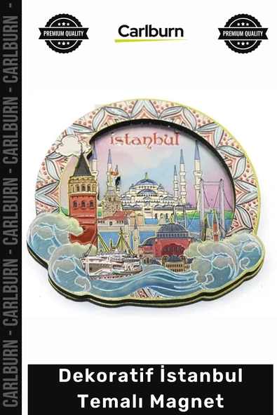 #Magnet Kaliteli Dekoratif Turistik Hediyelik Eşya Buzdolabı Süsü Tasarım İstanbul Temalı Magnet ürün görseli 1