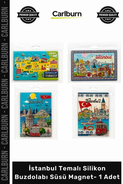 #Magnet  Hatıralık Hediyelik Dekoratif Turistik İstanbul Temalı Silikon Buzdolabı Süsü Magnet ürün görseli 1