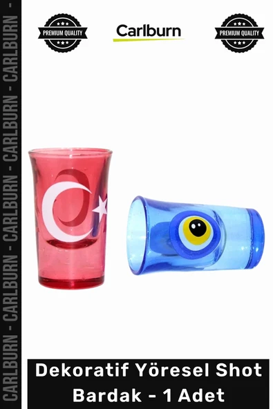#Shot El Yapımı Hediyelik Otantik Cam Tasarım Şık Dekoratif Koleksiyonluk Yöresel Shot Bardak ürün görseli 1