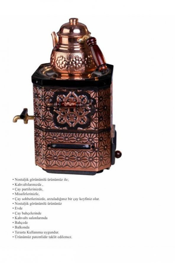 Emsalsan Bakır Semaver (Jel Yakıtlı) - Resim 6