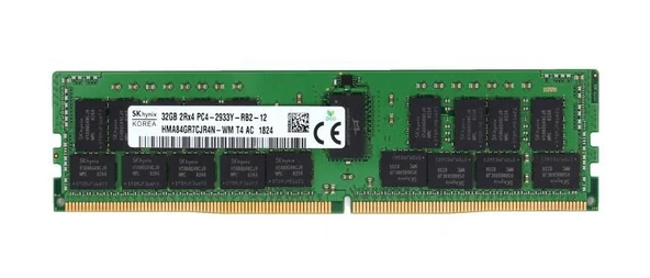 HPE SK HYNİX 32GB DDR4 2933MHz 2Rx4 PC4-2933Y 1.2V CL21 ECC RDIMM Server Sunucu Ram HMA84GR7CJR4N-WM P03052-091U P06189-001 ürün görseli 1