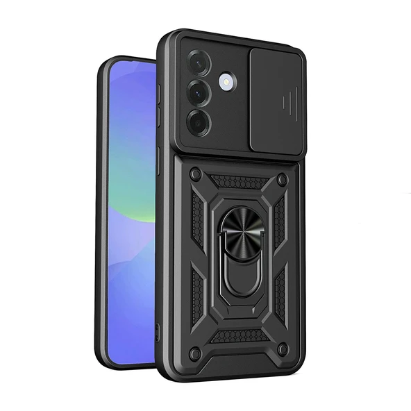 Galaxy A27 Kılıf Magnetik Standlı Kamera Korumalı Sürgülü Vega Kapak ürün görseli 1