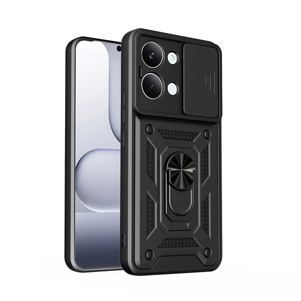 Xiaomi Poco X8 Pro Max Kılıf Magnetik Standlı Kamera Korumalı Sürgülü Vega Kapak ürün görseli 1