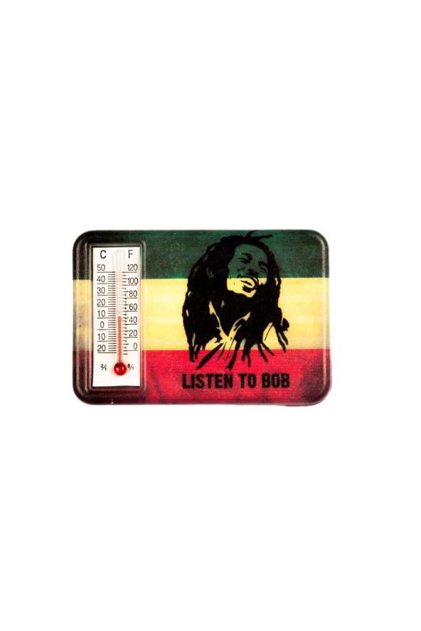 Bob Marley Jamaika Temalı Dereceli Magnet - Resim 3