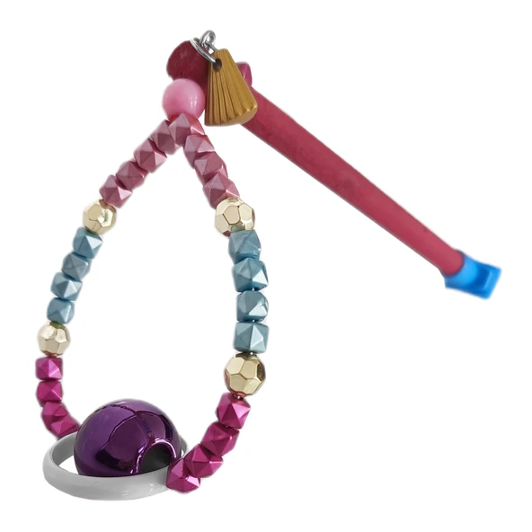 Markapet Tünekli Döner Toplu Kuş Oyuncağı 10 cm-16 cm Bordo ürün görseli 1