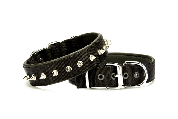 Doggie Çivi Desenli Köpek Tasması 3*55 cm Siyah ürün görseli 1