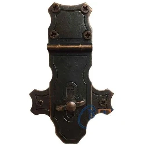 Dekoratif Anahtarlı Sandık Askısı - 40x65mm, Oksit, 1 Adet ürün görseli 1