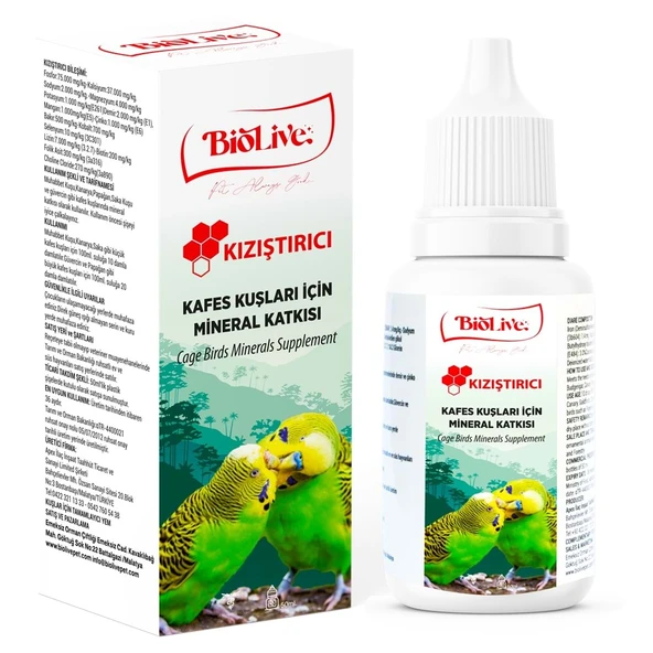 Biolive Kuşlar İçin Kızıştırıcı Vitamin 50ml ürün görseli 1