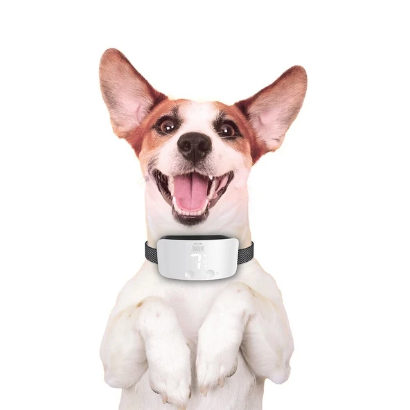 Doggie Havlama Önleyici Eğitim Tasması Ayarlanabilir Beyaz ürün görseli 1